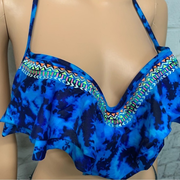 PINK VS Swim Top Blue - Picture 2 of 6